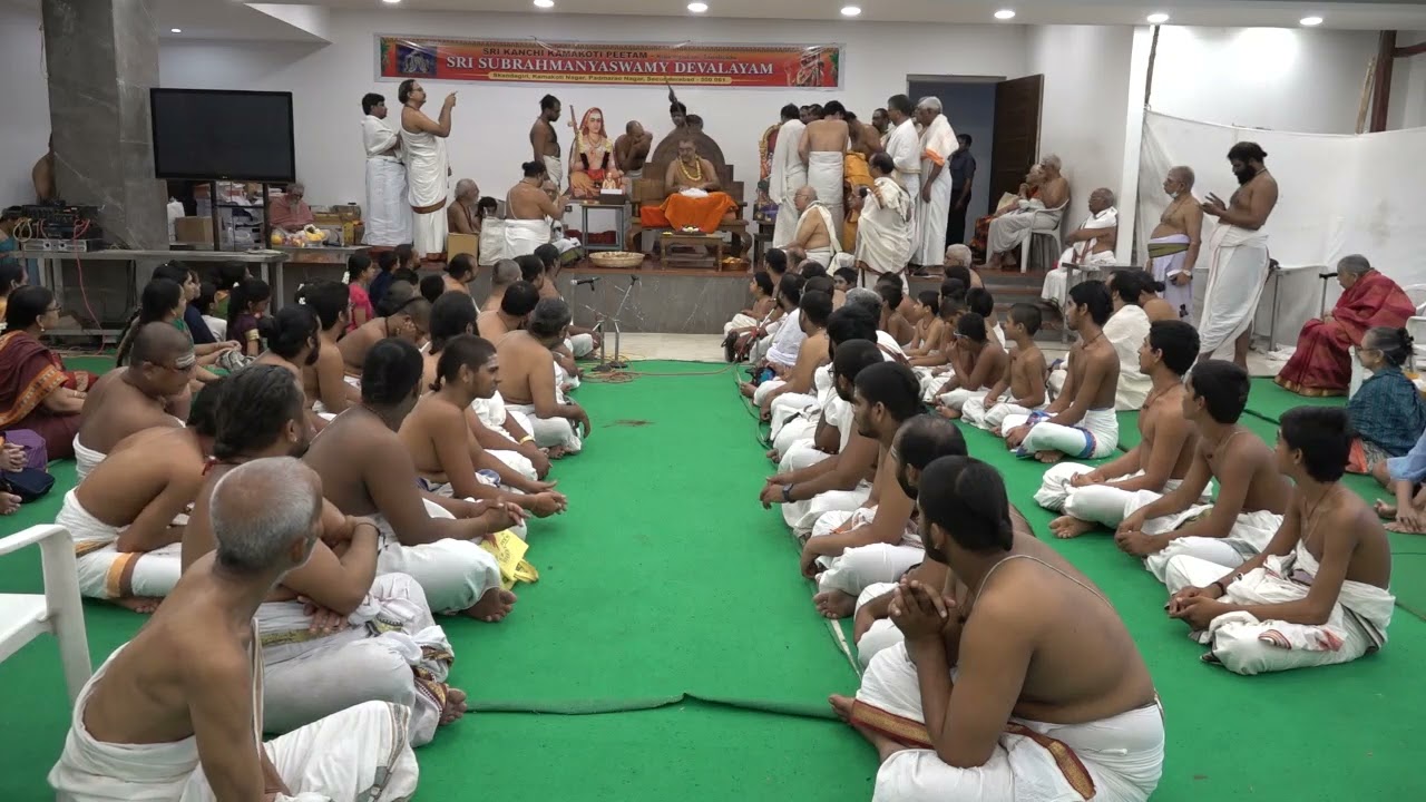 Varna Krama Veda Parayanam in the presence of His Holiness at Skandagiri, Secunderabad 17/6/2022