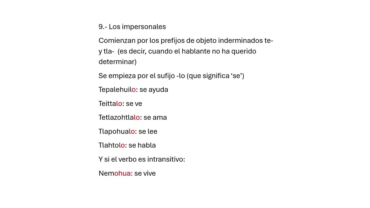 Consejos para entender el náhuatl clásico