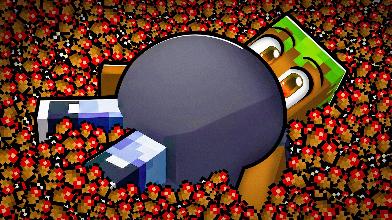 Minecraft ama 1.000.000 YEMEK YEDİM...