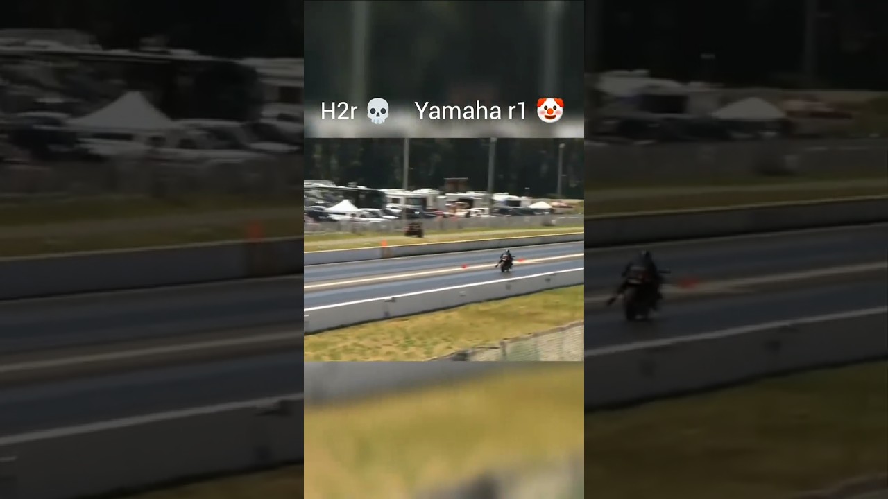 Ninja h2r vs Yamaha r1 🔥#shorts