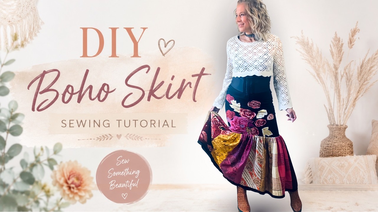 How to Sew a Romantic Skirt From Pants or Jeans | The Ultimate Thrift Flip (DIY Upcycle Mermaidcore)