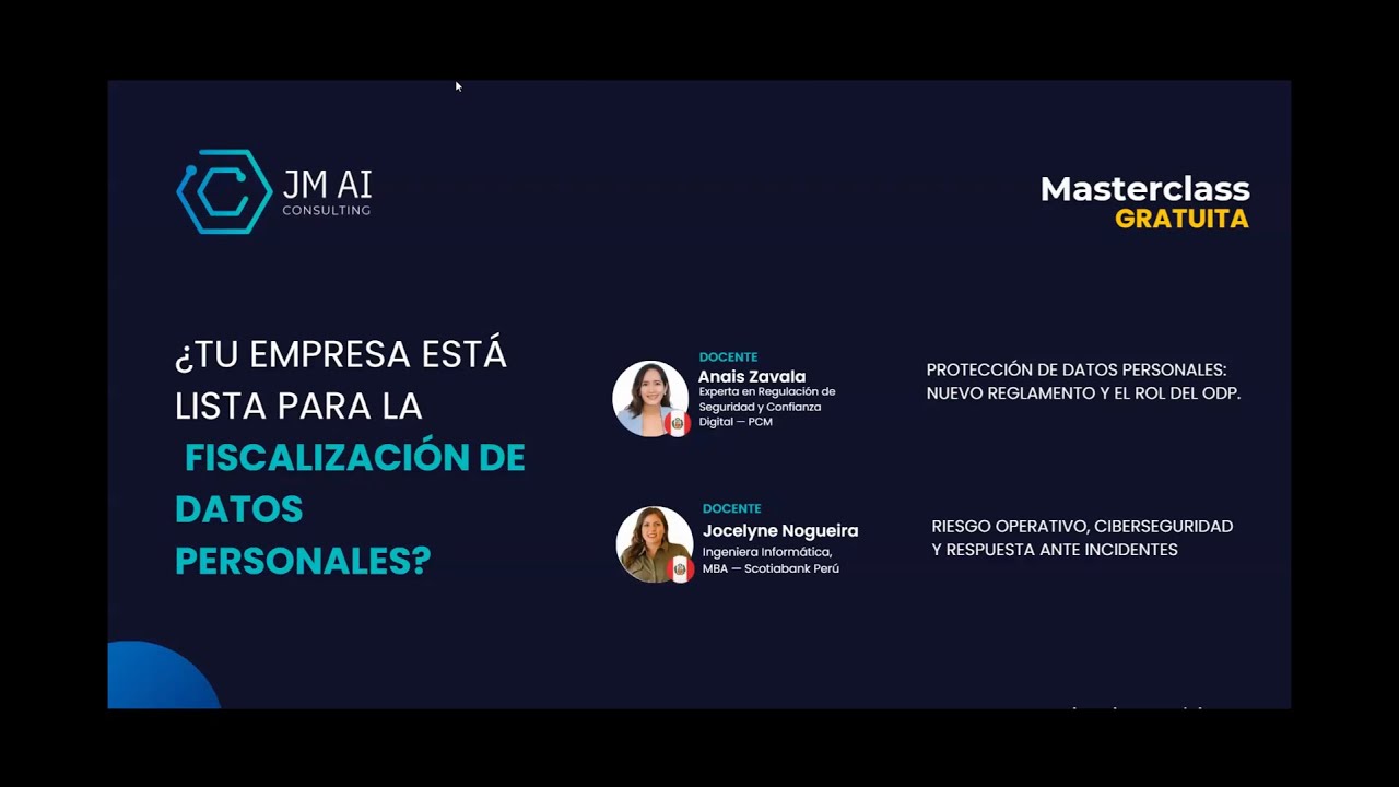 Masterclass - Protección de Datos Personales #datospersonales