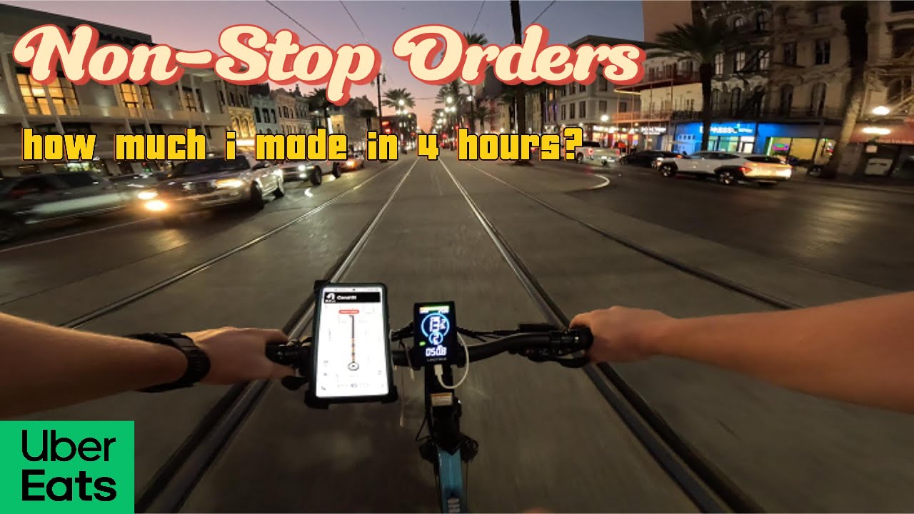 UberEats on Ebike: non-stop orders on a busy saturday afternoon in New Orleans