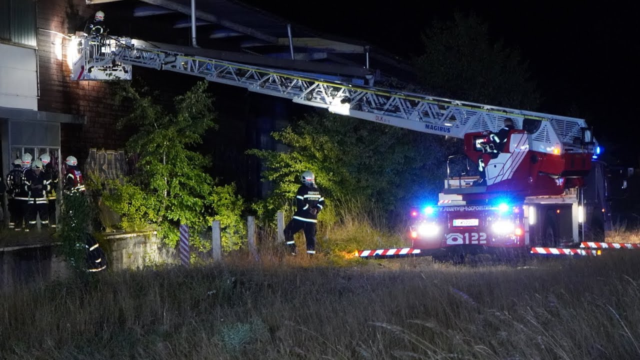 Brandstiftung führt zu Lagerhallenbrand in St.Pölten | B3 Lagerhallenbrand