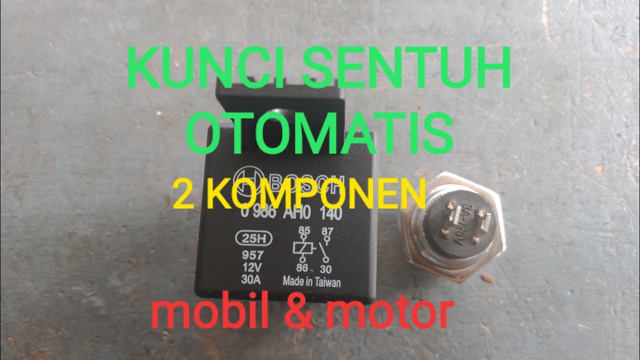 Kunci sentuh otomatis anti maling hanya 2 komponen, mantap  !!
