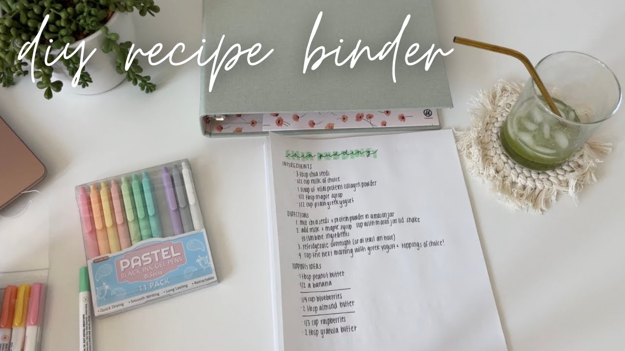 Making my own recipe binder