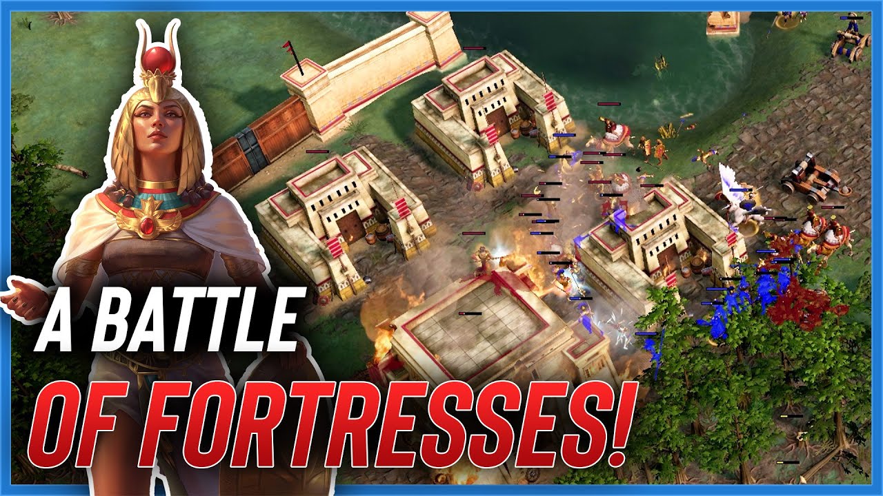 a FIERCE battle of FORTRESSES in Age of Mythology Retold!