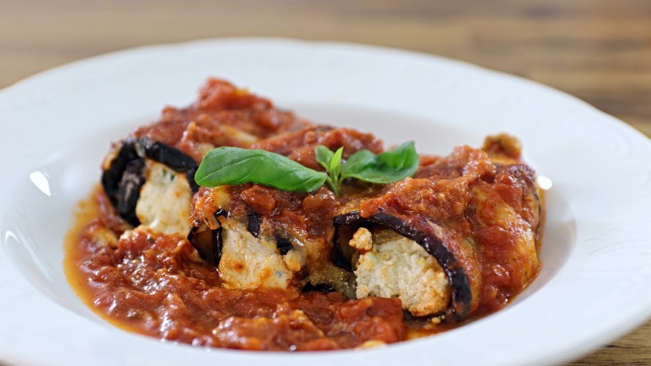 Cheesy Eggplant Roll-Ups | Eggplant Rollatini Recipe