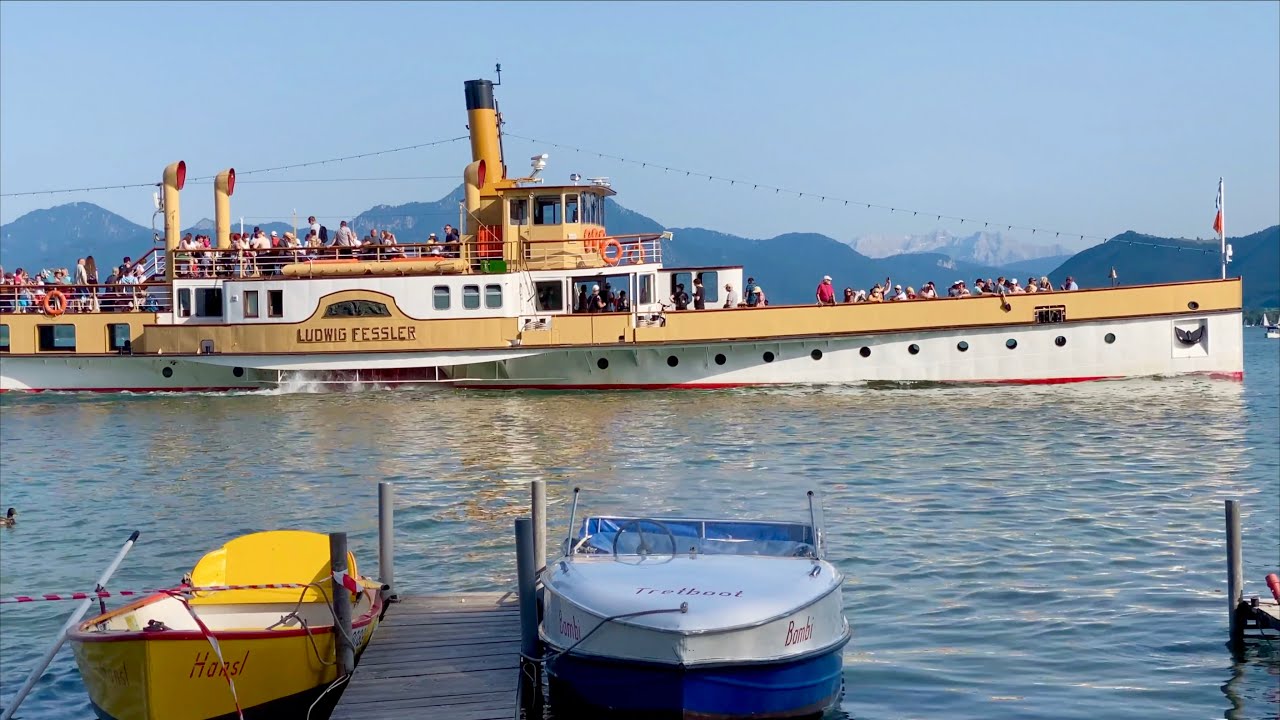 Chiemsee bei Prien mit Raddampfer 