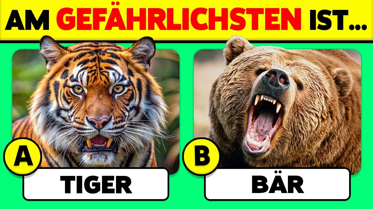 🧠 Wie gut kennst du dich mit TIEREN aus? 🦁🐻🐳 45 Fragen im Tier-Quiz