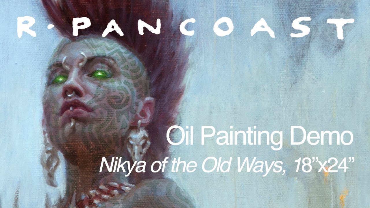 Nikya of the Old Ways (MtG card illustration) oil on canvas 18
