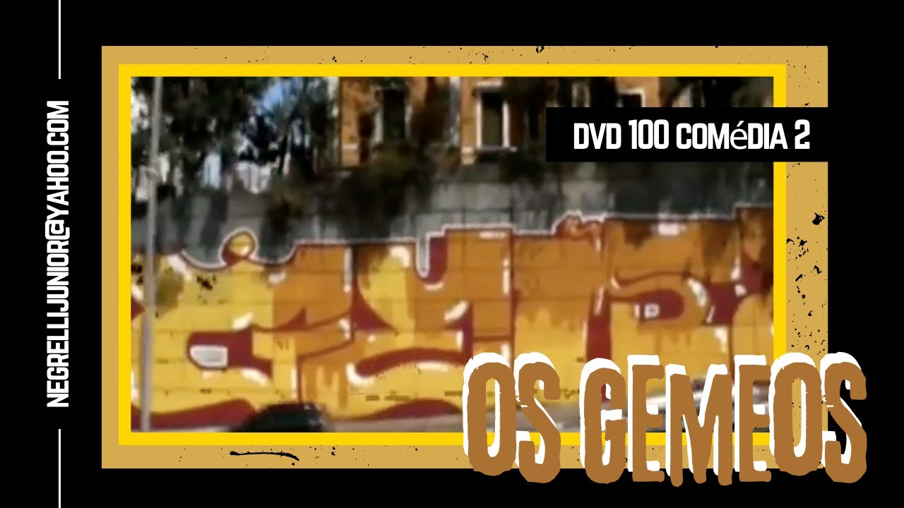 OS GEMEOS Graffitando varios paineis pelo centro de São Paulo DVD 100 COMÉDIA 2