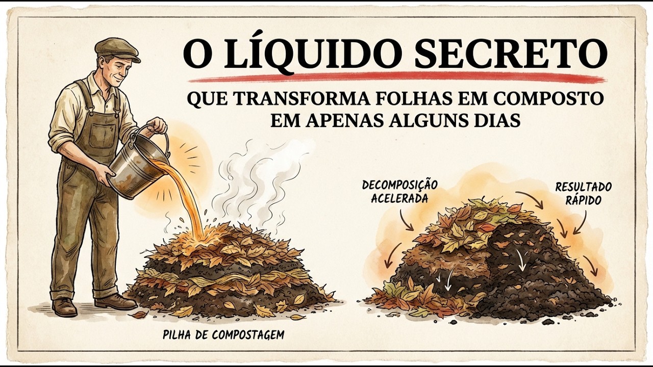 O líquido secreto que transforma folhas em composto em apenas alguns dias