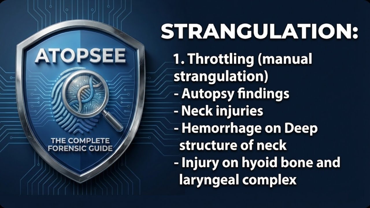 Strangulation: throttling, manual strangulation,autopsy finding, hemorrhage