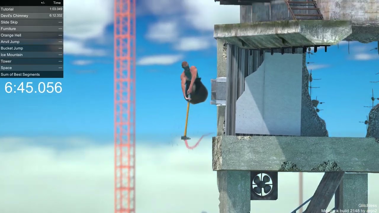 Almost 18 minutes of my pain in Getting Over It