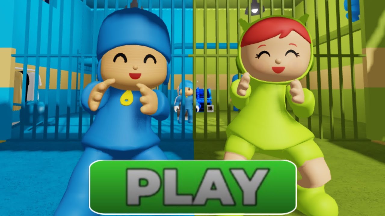 Pocoyo escapes from the Pocoyo an Friends prison #roblox #obby1.2