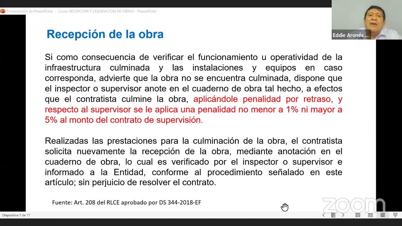 RECEPCIÓN DE OBRA Y RESOLUCIÓN DE CONTRATO