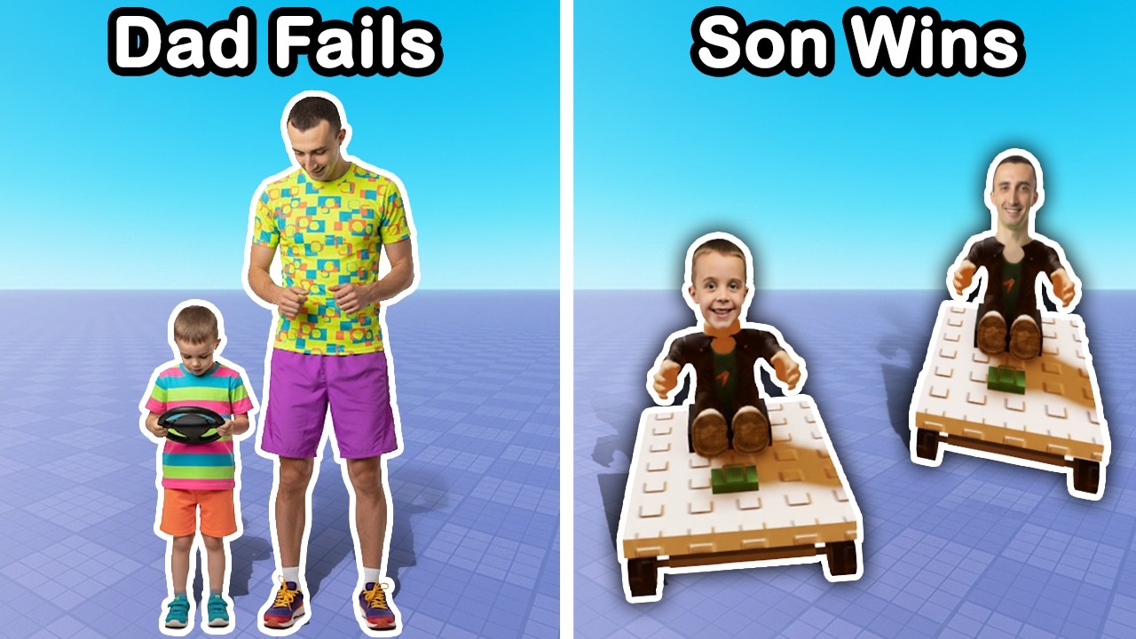 Roblox Ride A Cart Down A Slide &ndash; Father & Son Chaos Challenge! 🚗💥 | Feskiv&rsquo;s Playground Gaming