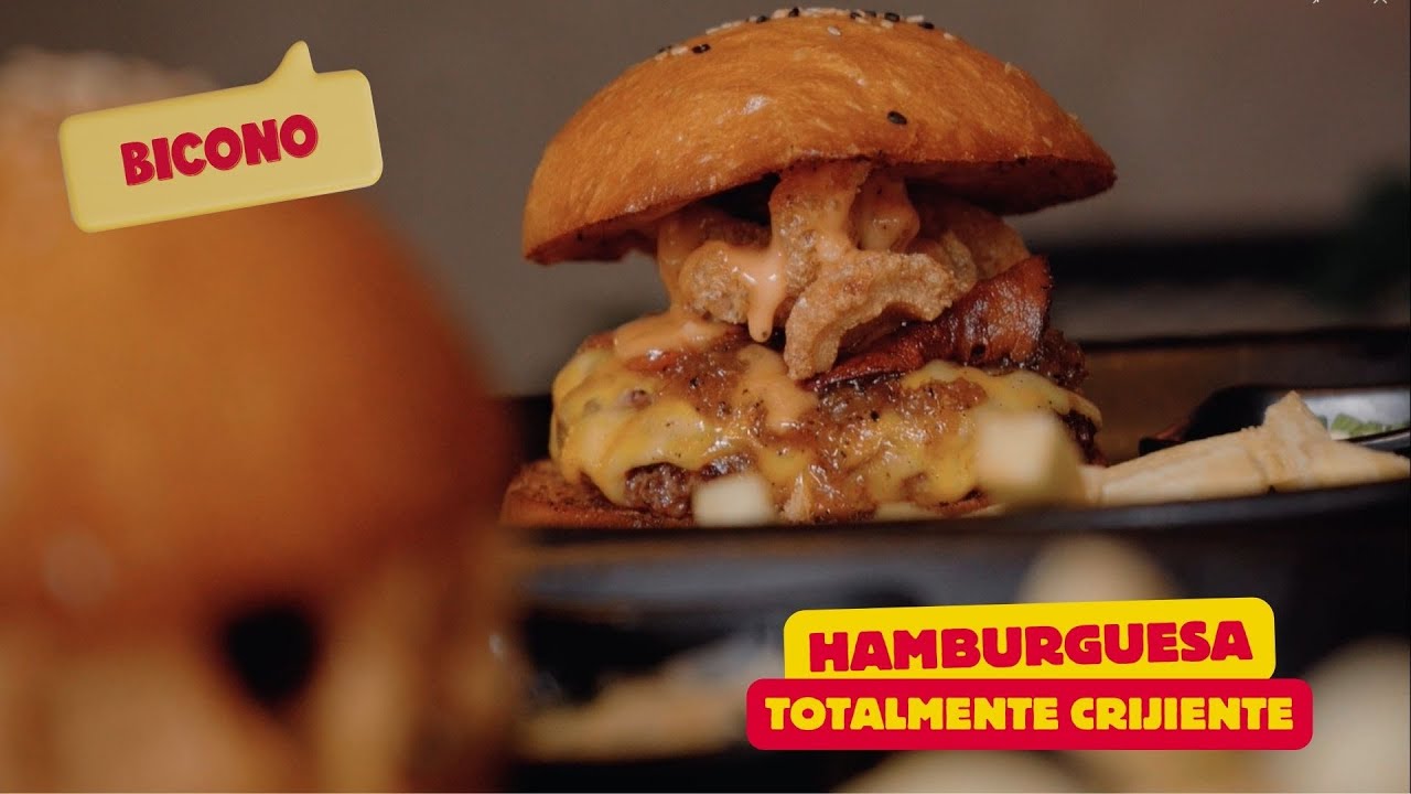 BICONO: La hamburguesa crujiente desde el comienzo hasta el fin | Distrito Insaciables