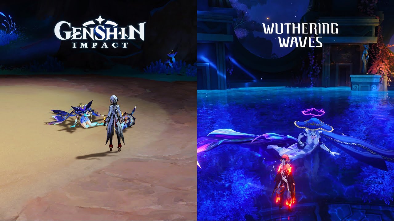 Wuthering Waves Rinascita vs Genshin Impact Natlan! World Boss Gameplay