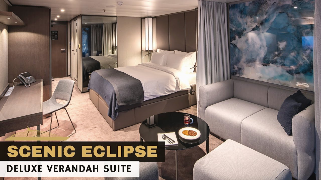 Scenic Eclipse | Deluxe Veranda Suite Walkthrough Tour & Review 4K | Scenic Luxury Cruises