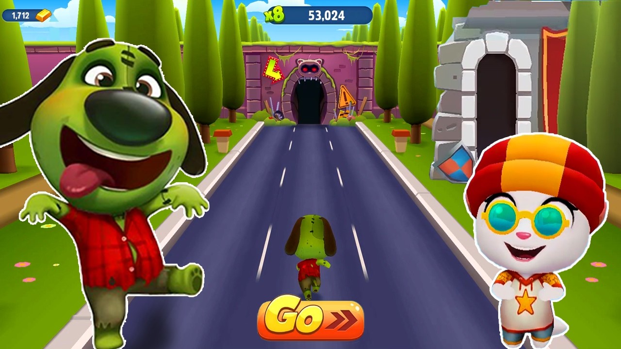 Talking Tom Gold Run Medieval 💥💖 Zombie Ben vs Skater Angelas Fun + Boss Fight