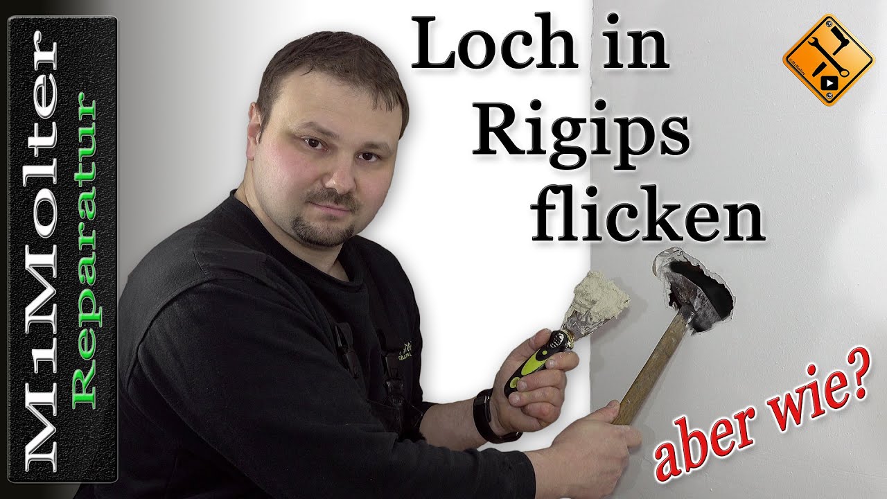 Loch in Gipskarton reparieren 👉so geht's 👍