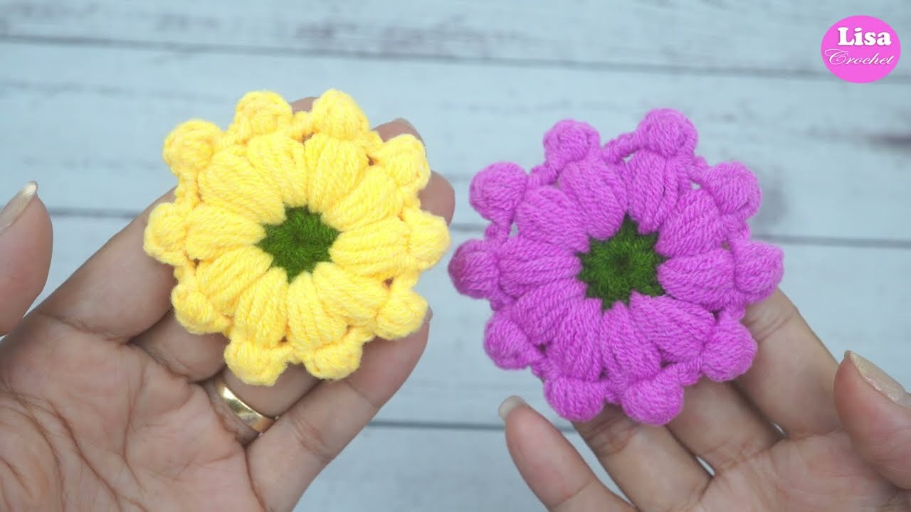 How to crochet flower for beginners!