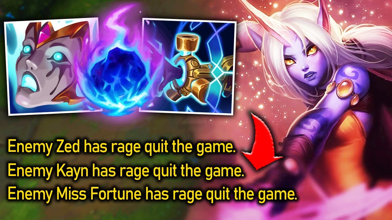 Soraka but I go mid lane and make the entire enemy team rage quit (THIS IS HILARIOUS)