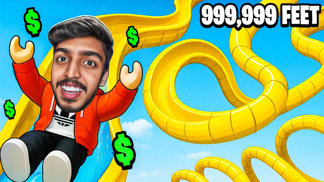 GT Builds the WORLD’S LONGEST Water Slide in Roblox!