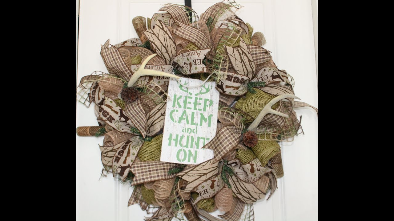 How to make a poof curl hunting wreath