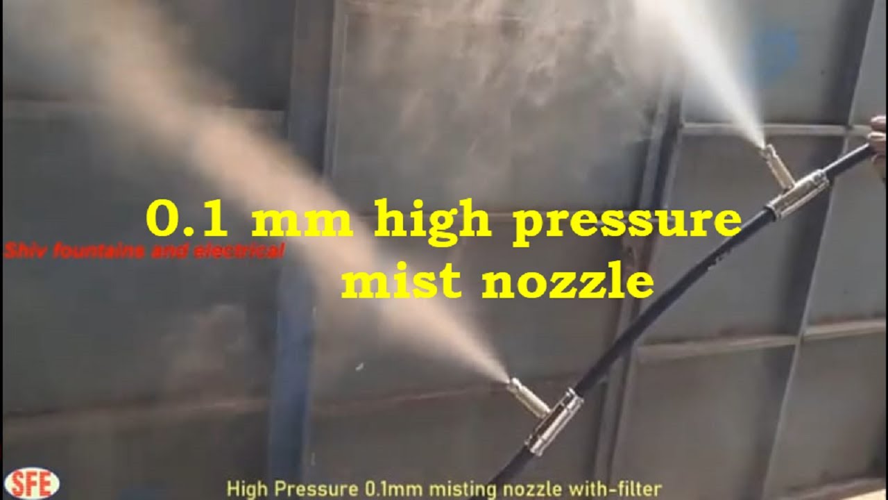 0.1mm High Pressure Mist Nozzle Test demo I shiv fountains #mistingsystem  #coolingsystem#cool