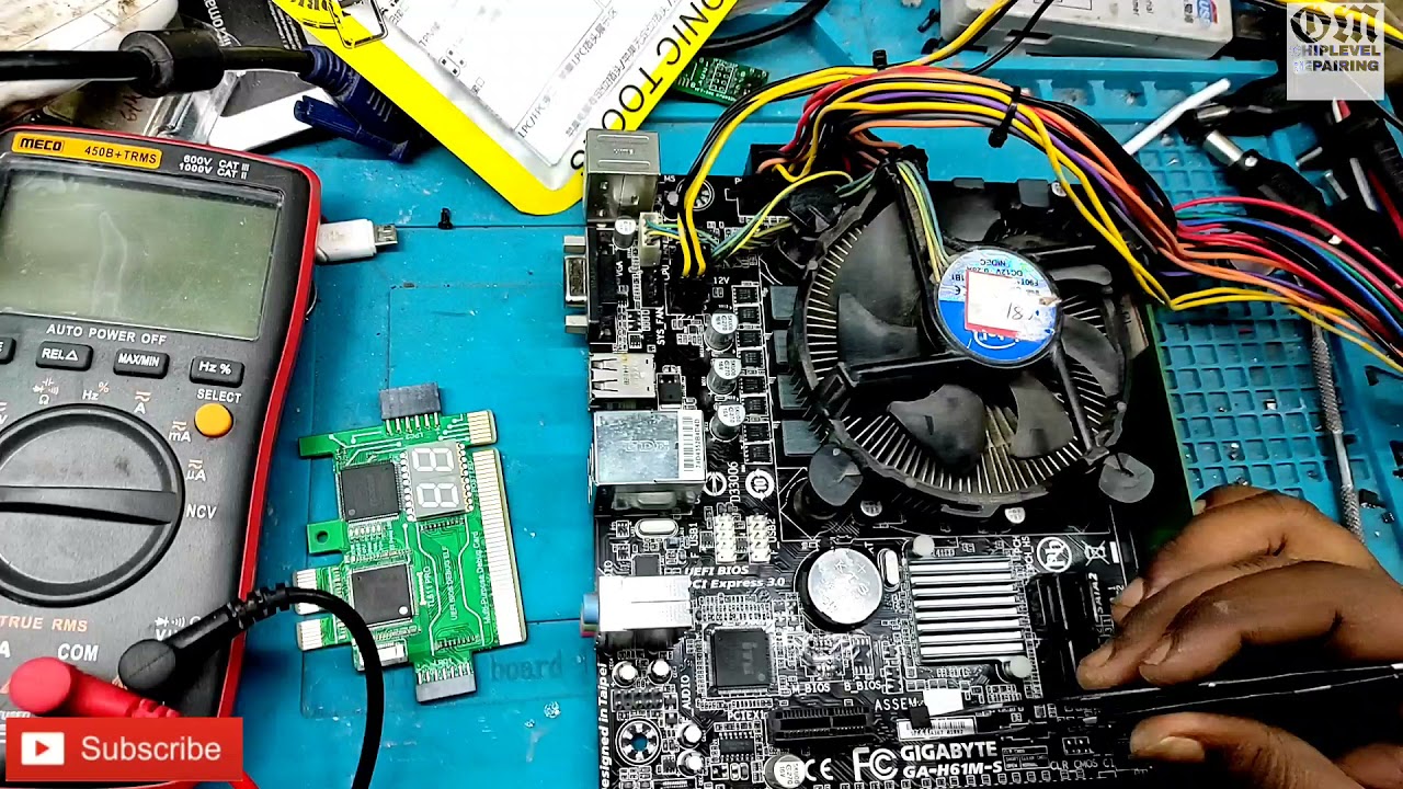 GA-H61M-S ON/OFF PROBLEM100% SOLVE OM CHIPLEVEL REPAIRING
