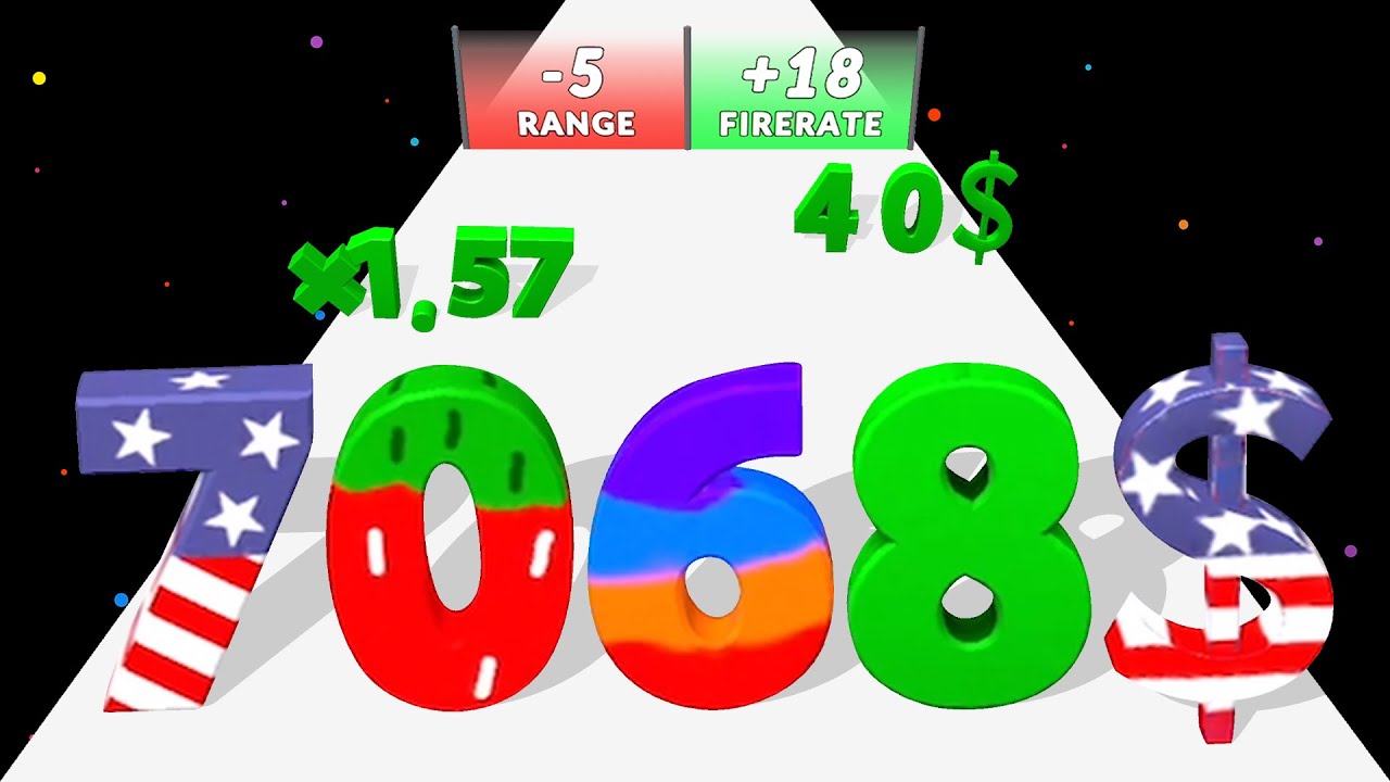 Digit Shooter 3D - Big Update (Part 3) Level Up Number Game Run Race Stack Master Max Level Freeplay