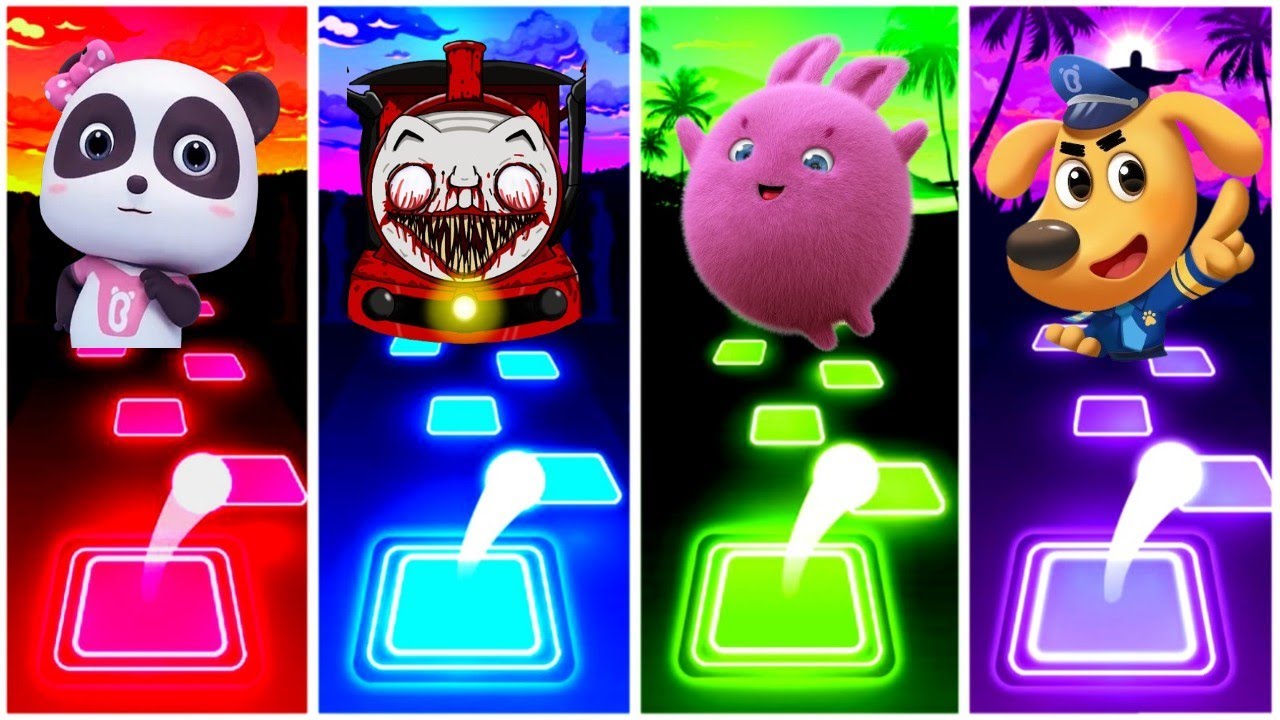 Babybus - ChooChooCharls - Sunny bunnies - Sheriff Labrador - Tiles Hop Edm Rush Game 