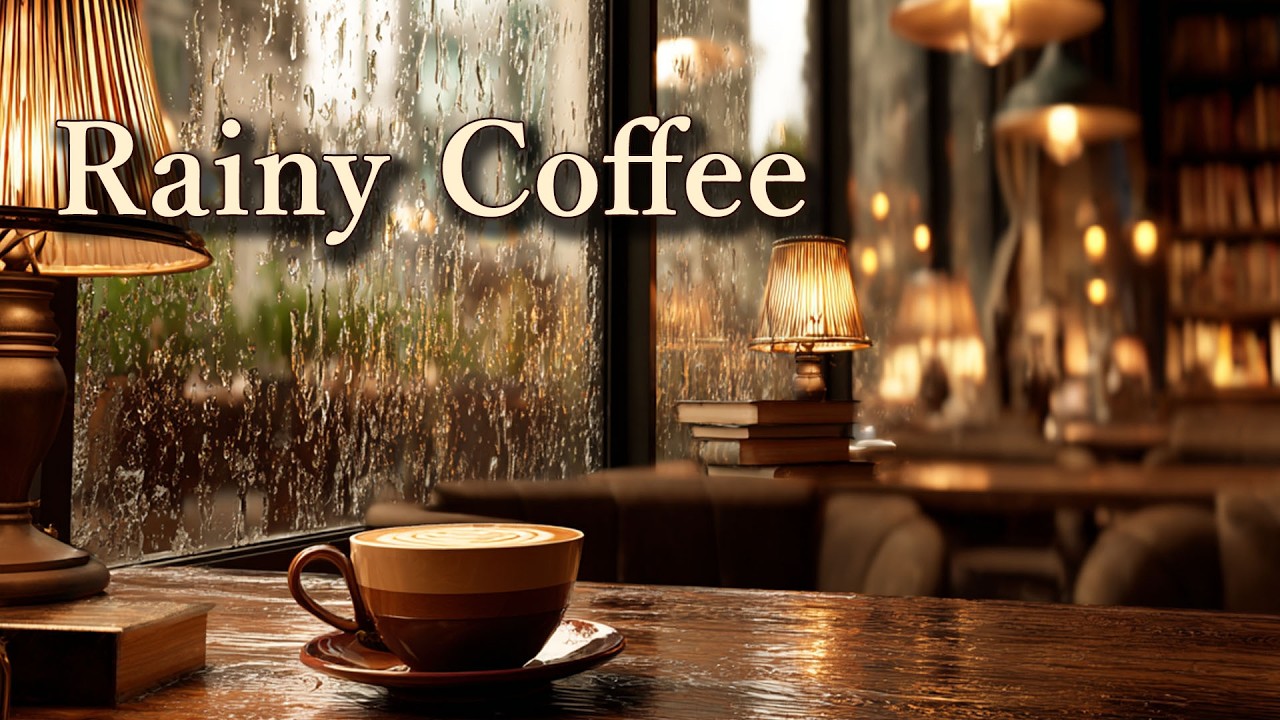Cozy Rainy Cafe ☕ Smooth Jazz Piano for Relaxing, Study & Reading