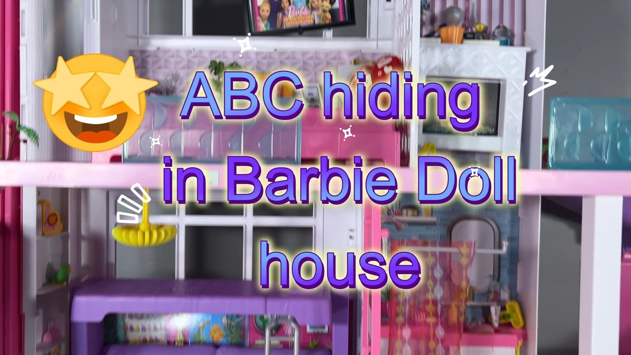 ABC Hiding in Barbie Doll House! Fun Learning for Kids. #alphabet #preschoollearning #toys