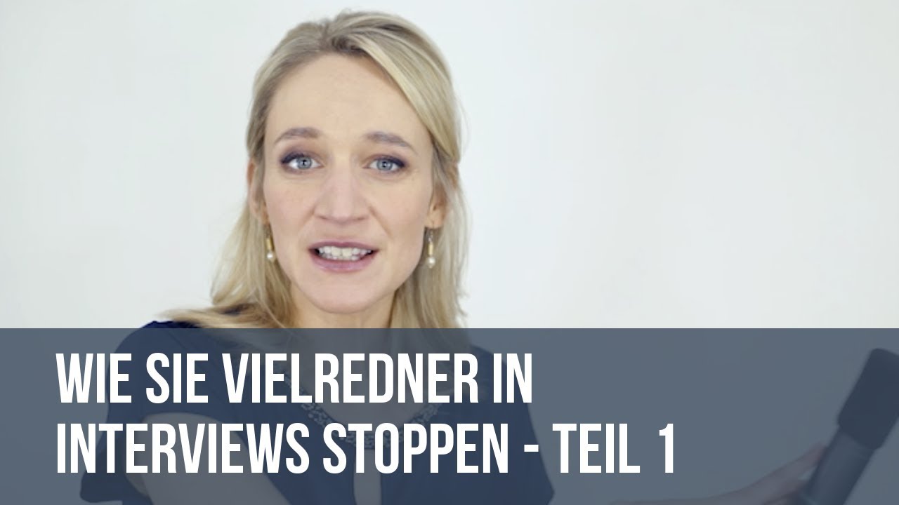 Wie Sie Vielredner in Interviews stoppen - Teil 1