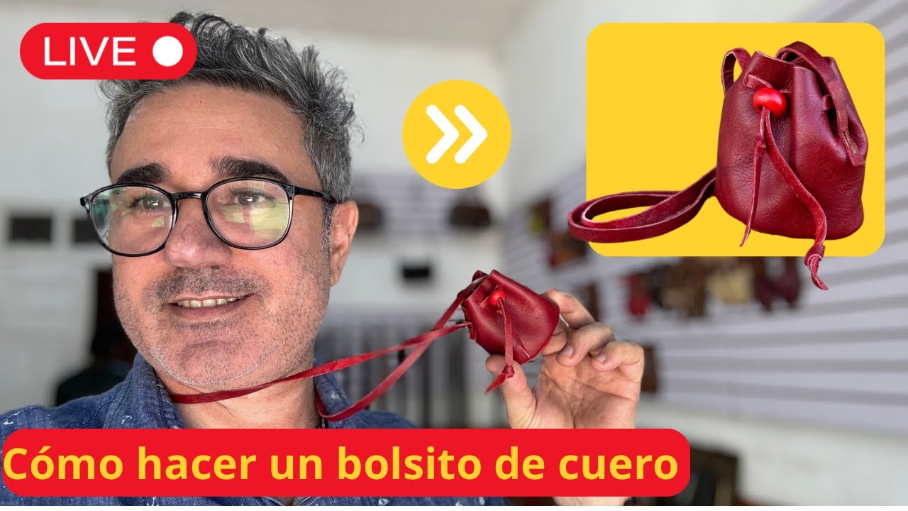 Cómo hacer una bolsita de cuero y sus moldes en directo