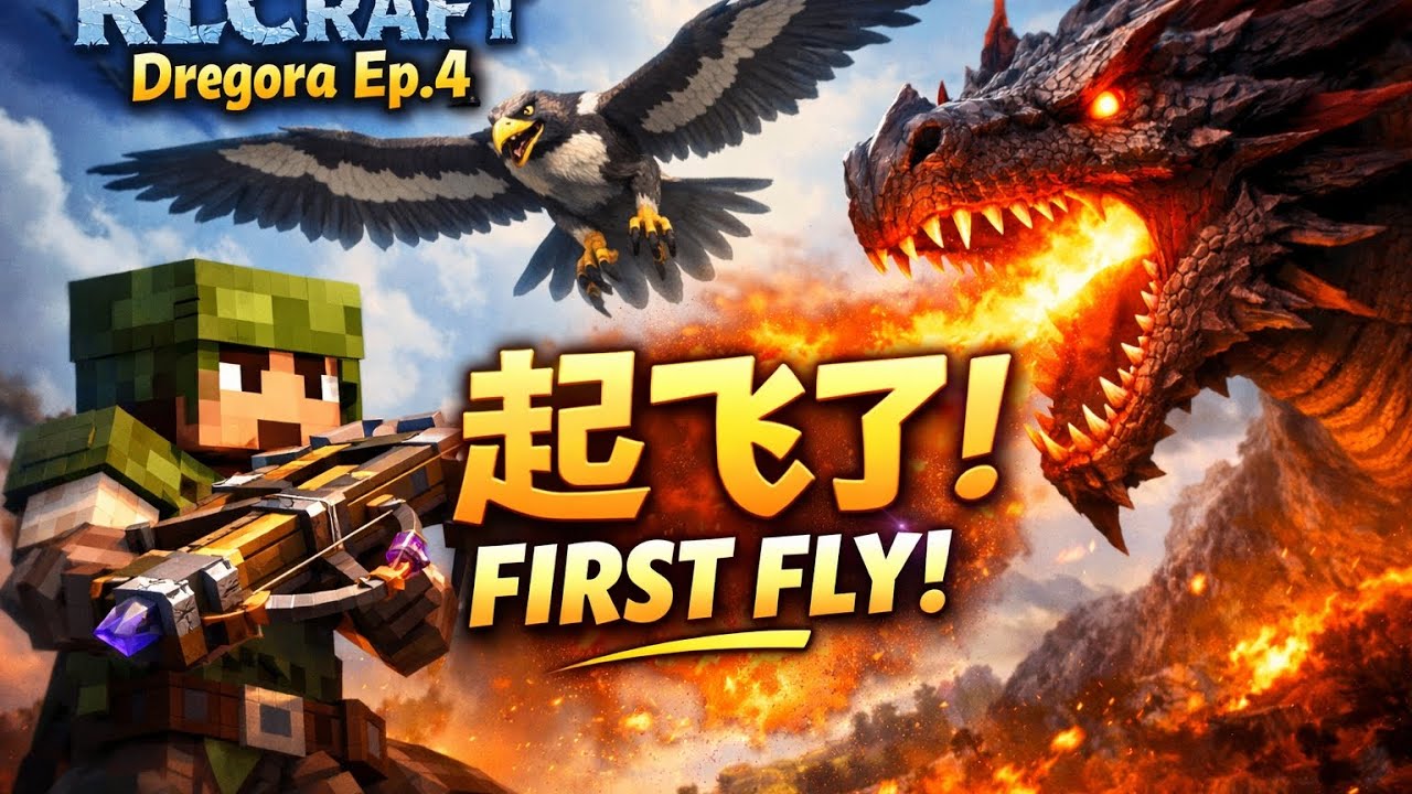 RLCraft Dregora Ep.4 | Crossbow Ready! Dragon Fight + First Roc Tamed