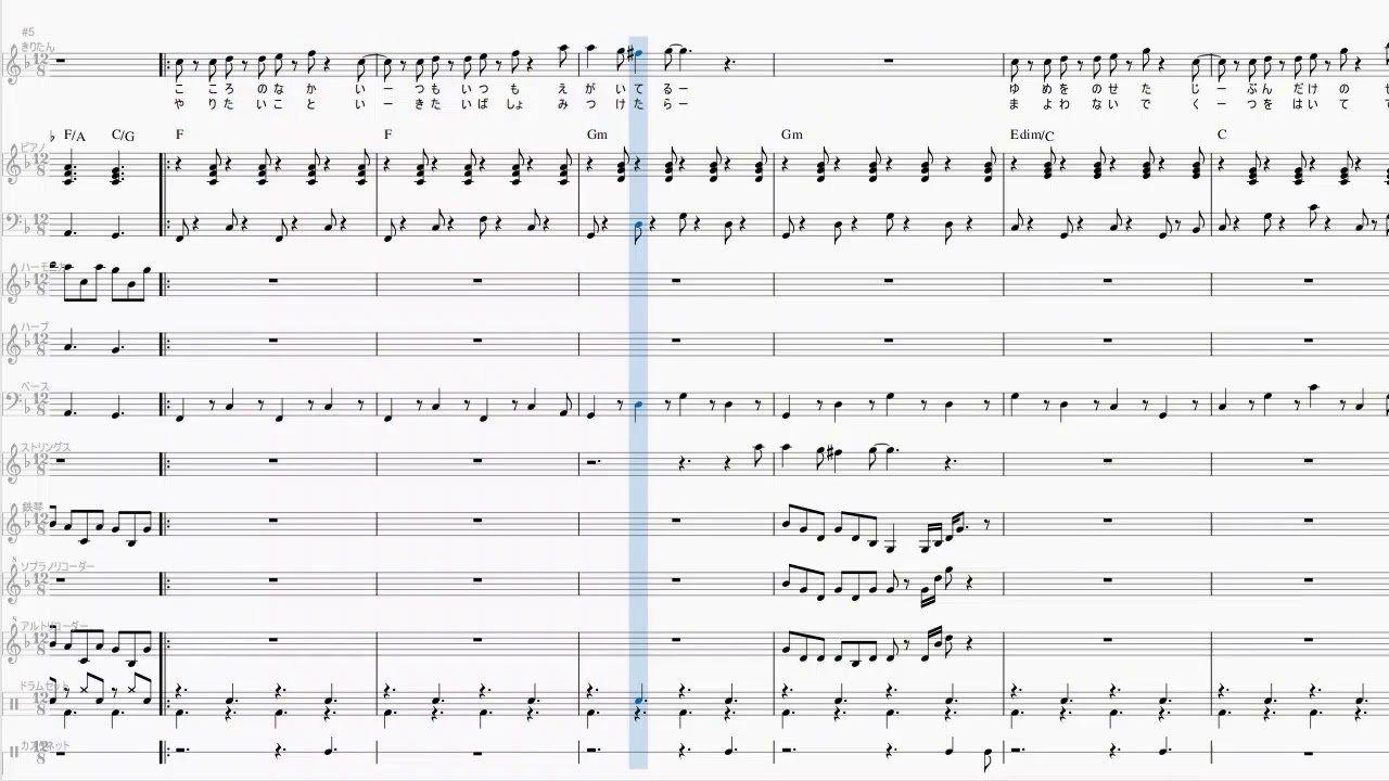 「夢をかなえてドラえもん」 AIきりたんカバー 楽譜 MIDI