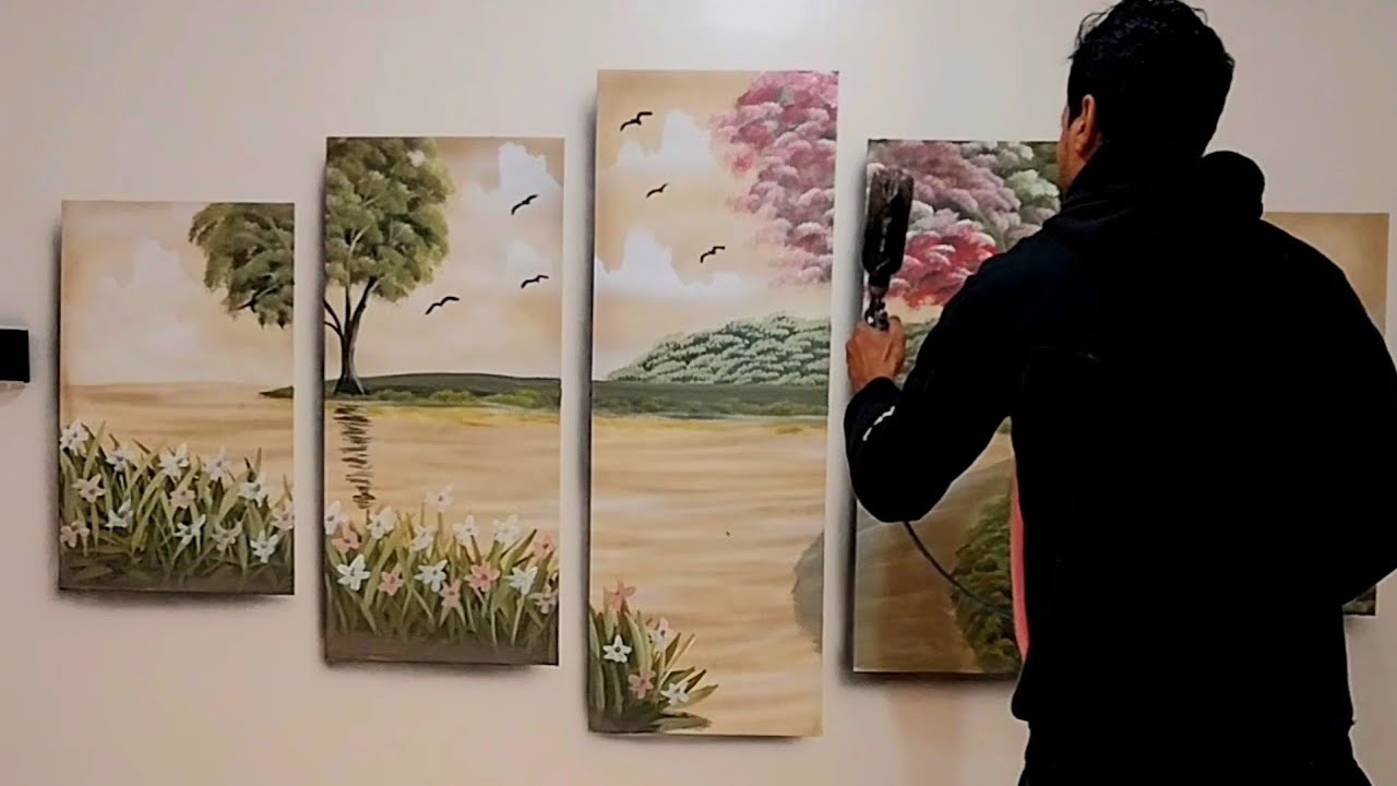🎨 تعليم رسم تبلوه 3D على الحائط بطريقة سهلة وبسيطة