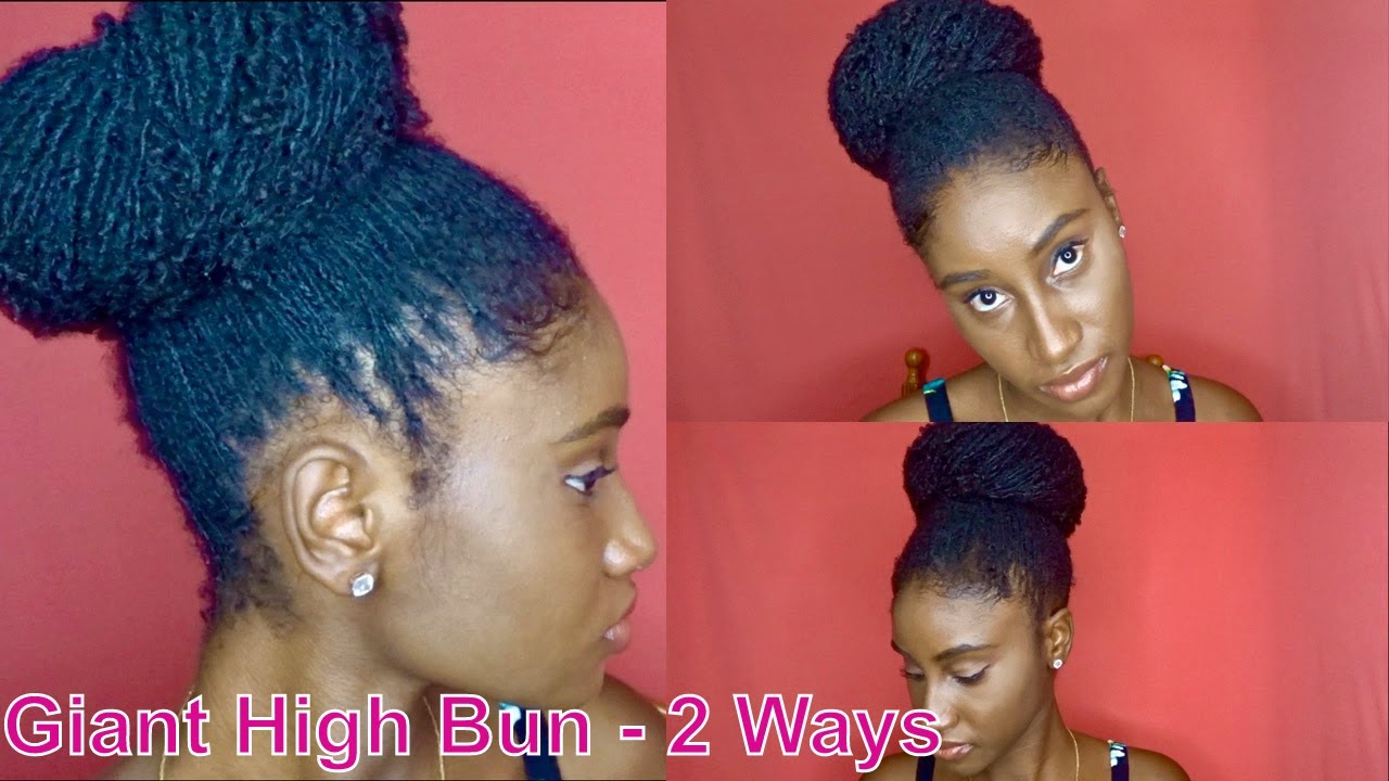 Giant High Bun on Sisterlocks - With & Without A Donut