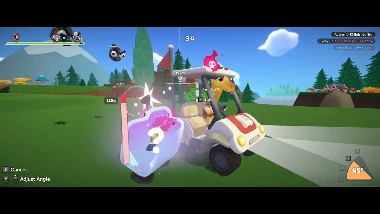 Super Battle Golf except 1 giraffe farms me the entire time