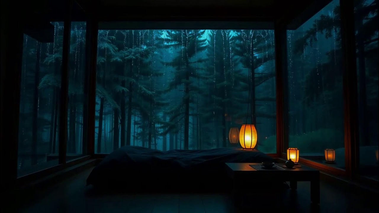 Rain Sounds Dark Room 🌙 No Ads for Deep Sleep Focus Meditation Relaxation