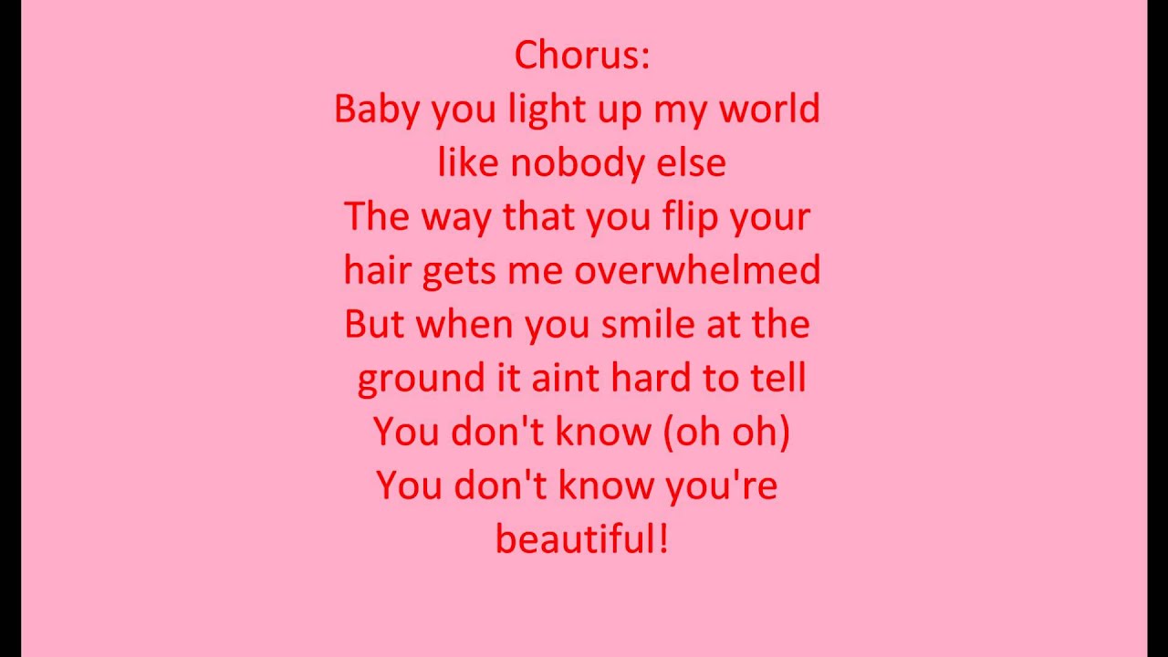 One Direction What Makes You Beautiful with Lyrics :D
