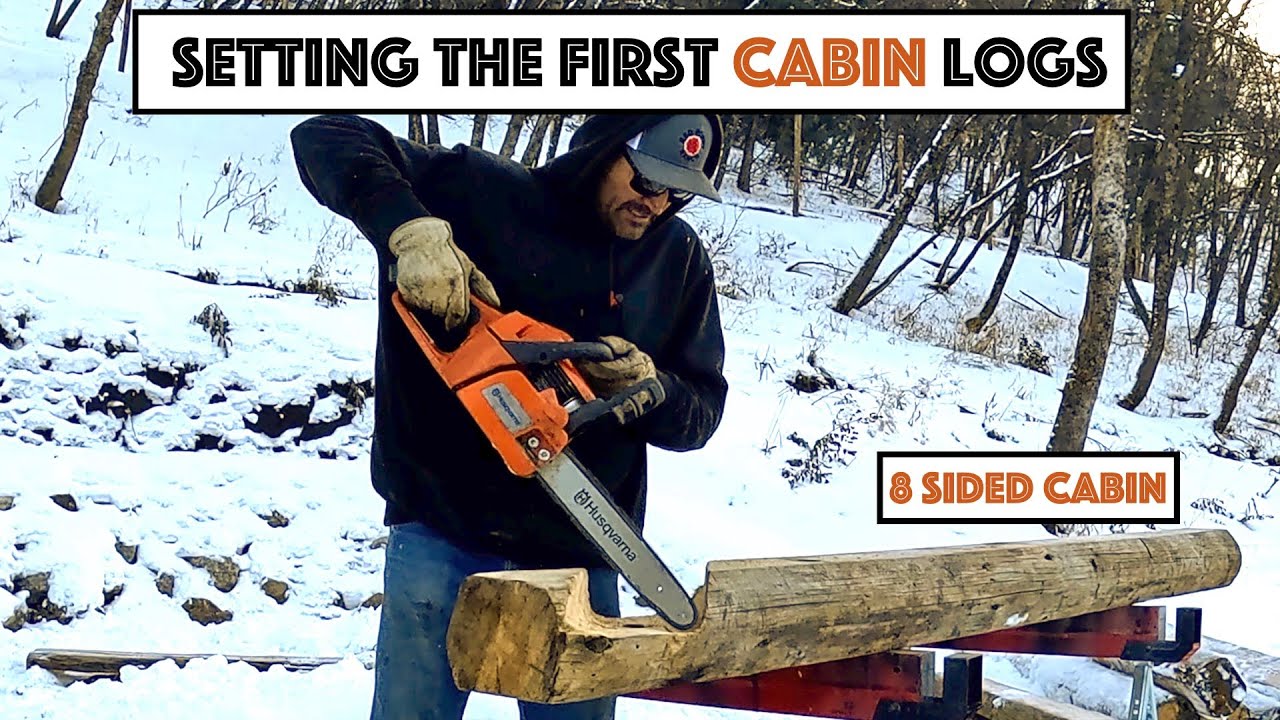 #763 - Set The First Logs For The 8 Sided Cabin, Bumpside Winch Bumper