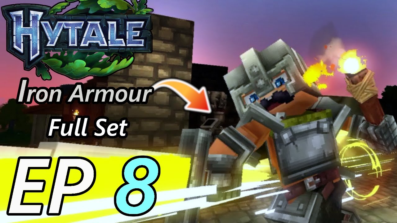 CRAFTING IRON ARMOUR! | Upgrading Armour and Exploring! | Hytale | Episode 8