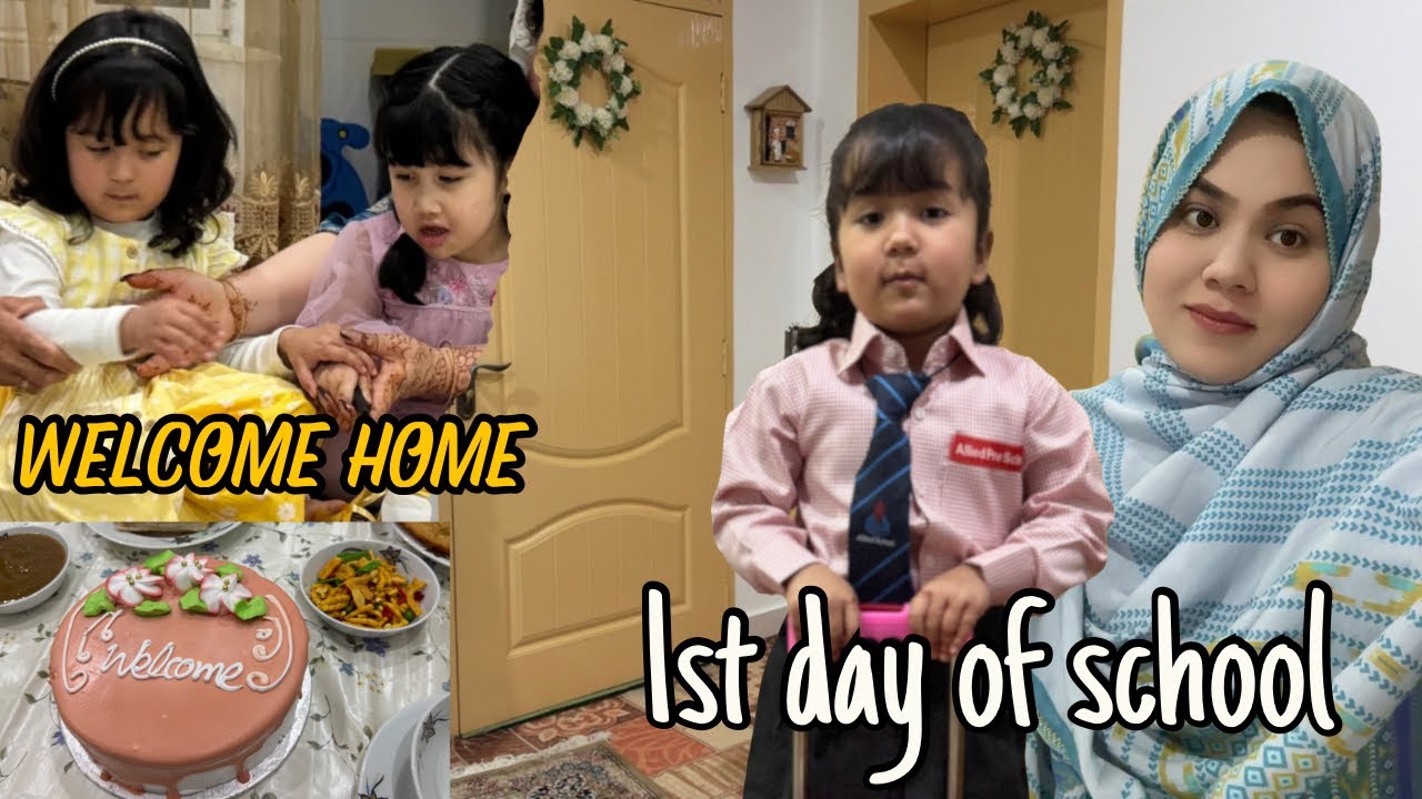 HOORAIN’S 1ST DAY OF SCHOOL || WELCOME HOME || TO MUCH FUN || FAMILY VLOG✌️