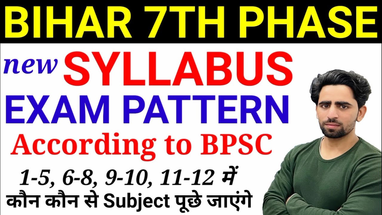 7th Phase new SYLLABUS PATTERN According to BPSC | Bihar Super TET Syllabus 2023 | Bihar Teacher
